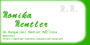 monika mentler business card